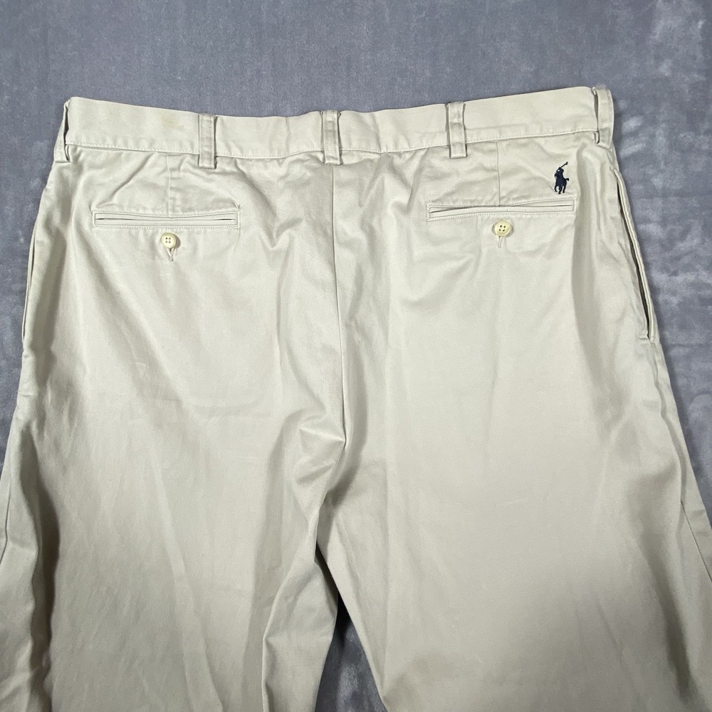 Polo Ralph Lauren Ethan Pant 40x32 Mens Khaki Chinos Pleated Front Preppy Dad - Picture 4 of 10